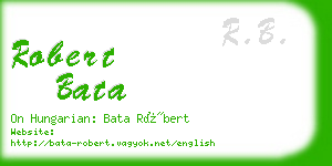 robert bata business card